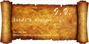 Istók Vivien névjegykártya