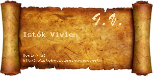 Istók Vivien névjegykártya